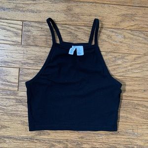 Black Basic Crop Top